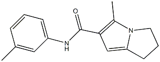 6,7-Dihydro-3-methyl-N-(3-methylphenyl)-5H-pyrrolizine-2-carboxamide Struktur