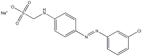 4-(3-Chlorophenylazo)anilinomethanesulfonic acid sodium salt Struktur