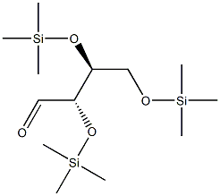 (2S,3S)-2,3,4-Tris[(trimethylsilyl)oxy]butanal Struktur