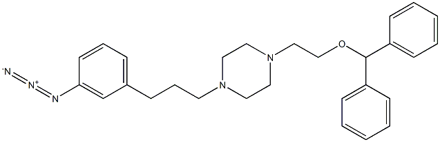 1-[2-(Diphenylmethoxy)ethyl]-4-[3-(3-azidophenyl)propyl]piperazine Struktur