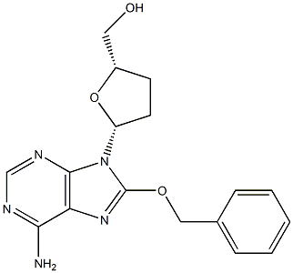 8-Benzyloxy-2',3'-dideoxyadenosine Struktur