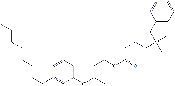 N,N-Dimethyl-N-benzyl-N-[3-[[3-(3-nonylphenyloxy)butyl]oxycarbonyl]propyl]aminium Struktur