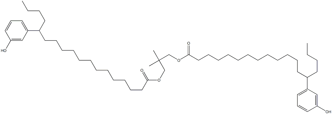 Bis[14-(3-hydroxyphenyl)stearic acid]2,2-dimethylpropane-1,3-diyl ester Struktur