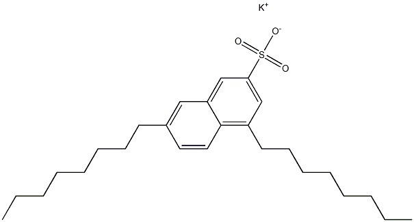 4,7-Dioctyl-2-naphthalenesulfonic acid potassium salt Struktur