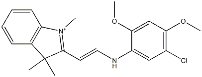 2-[2-(5-Chloro-2,4-dimethoxyanilino)ethenyl]-1,3,3-trimethyl-3H-indolium Struktur