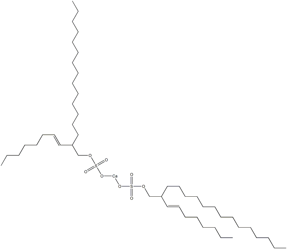 Bis[2-(1-octenyl)hexadecyloxysulfonyloxy]calcium Struktur