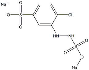 4-Chloro-3-[2-(sodiosulfo)hydrazino]benzenesulfonic acid sodium salt Struktur