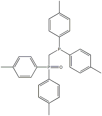 [[Bis(4-methylphenyl)phosphino]methyl]bis(4-methylphenyl)phosphine oxide Struktur