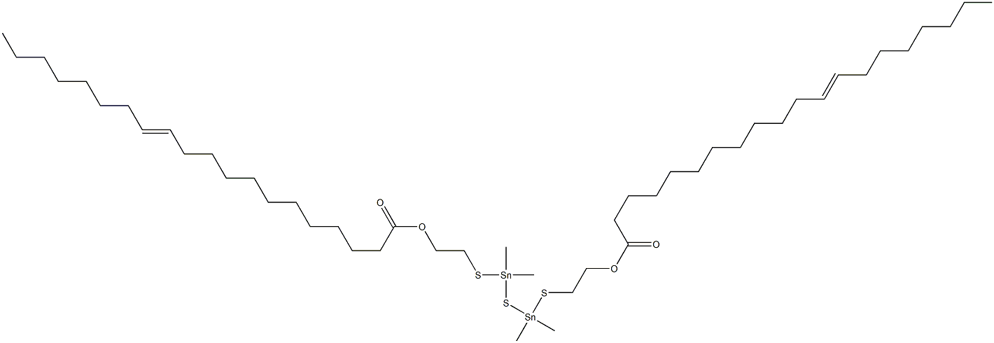 Bis[dimethyl[[2-(11-nonadecenylcarbonyloxy)ethyl]thio]stannyl] sulfide Struktur