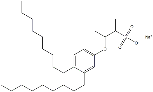 3-(3,4-Dinonylphenoxy)butane-2-sulfonic acid sodium salt Struktur