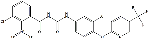 1-(3-Chloro-2-nitrobenzoyl)-3-[4-[(5-trifluoromethyl-2-pyridinyl)oxy]-3-chlorophenyl]urea Struktur