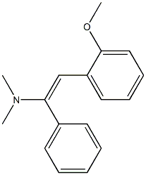 (E)-1-Phenyl-2-(2-methoxyphenyl)-N,N-dimethylethen-1-amine Struktur