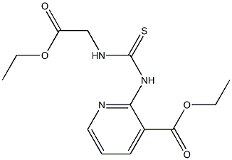 2-[3-(Ethoxycarbonylmethyl)thioureido]pyridine-3-carboxylic acid ethyl ester Struktur