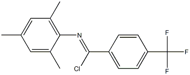 Chloro(4-trifluoromethylphenyl)-N-(2,4,6-trimethylphenyl)methanimine Struktur