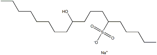 10-Hydroxyoctadecane-6-sulfonic acid sodium salt Struktur