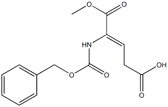 (Z)-2-[(Benzyloxycarbonyl)amino]-2-pentenedioic acid 1-methyl ester Struktur