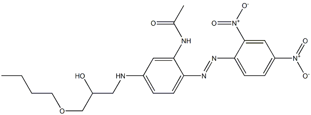 N-[5-(3-Butoxy-2-hydroxypropylamino)-2-(2,4-dinitrophenylazo)phenyl]acetamide Struktur