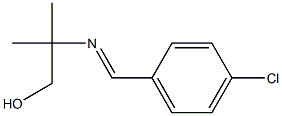 2-(4-Chlorobenzylideneamino)-2-methyl-2-methylethanol Struktur