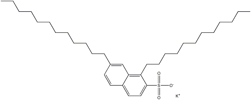 1,7-Didodecyl-2-naphthalenesulfonic acid potassium salt Struktur