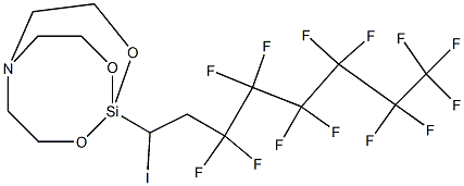 1-(1-Iodo-3,3,4,4,5,5,6,6,7,7,8,8,8-tridecafluorooctyl)-2,8,9-trioxa-5-aza-1-silabicyclo[3.3.3]undecane Struktur