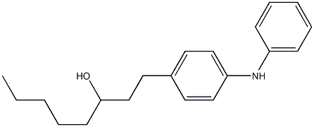 4-(3-Hydroxyoctyl)phenylphenylamine Struktur