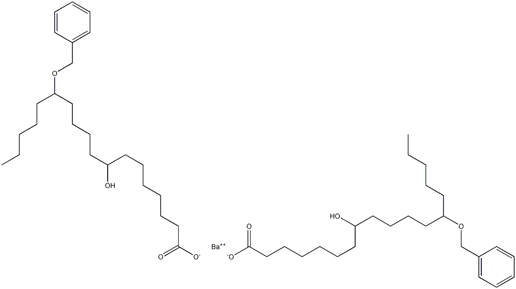 Bis(13-benzyloxy-8-hydroxystearic acid)barium salt Struktur