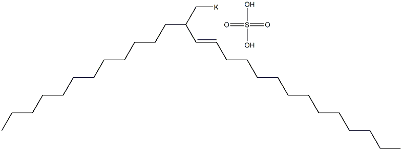 Sulfuric acid 2-dodecyl-3-hexadecenyl=potassium ester salt Struktur