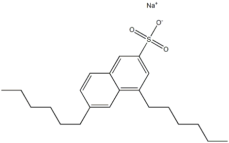 4,6-Dihexyl-2-naphthalenesulfonic acid sodium salt Struktur