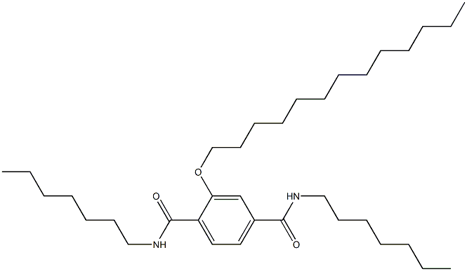 2-(Tridecyloxy)-N,N'-diheptylterephthalamide Struktur