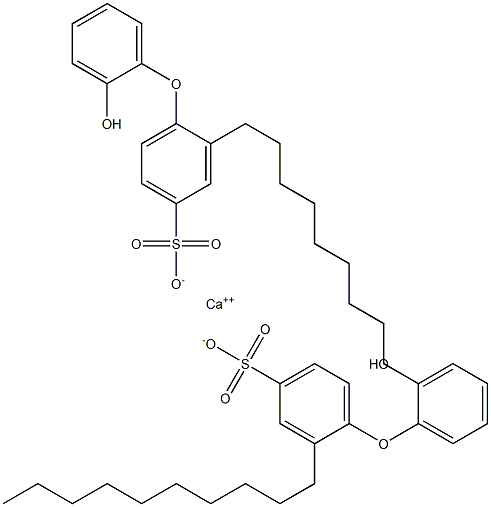 Bis(2'-hydroxy-2-decyl[oxybisbenzene]-4-sulfonic acid)calcium salt Struktur