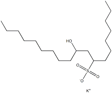 10-Hydroxynonadecane-8-sulfonic acid potassium salt Struktur