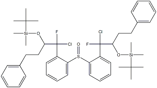 [1-Chloro-1-fluoro-2-(tert-butyldimethylsiloxy)-4-phenylbutyl]phenyl sulfoxide Struktur