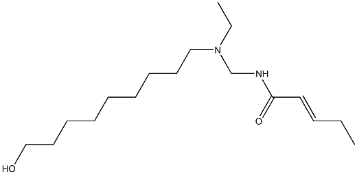 N-[[N-Ethyl-N-(9-hydroxynonyl)amino]methyl]-2-pentenamide Struktur