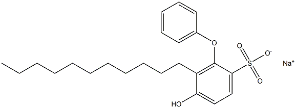 5-Hydroxy-6-undecyl[oxybisbenzene]-2-sulfonic acid sodium salt Struktur