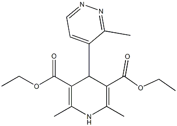 1,4-Dihydro-2,6-dimethyl-4-(3-methyl-4-pyridazinyl)pyridine-3,5-dicarboxylic acid diethyl ester Struktur