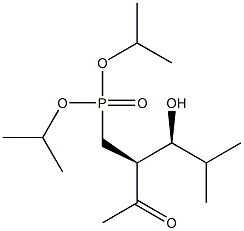 [(2S,3S)-2-Acetyl-3-hydroxy-4-methylpentyl]phosphonic acid diisopropyl ester Struktur