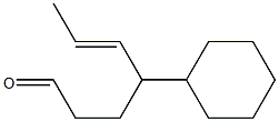 4-Cyclohexyl-4-(1-propenyl)butanal Struktur