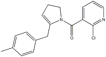 2-Chloro-3-[(4,5-dihydro-2-(4-methylbenzyl)-1H-pyrrol)-1-ylcarbonyl]pyridine Struktur