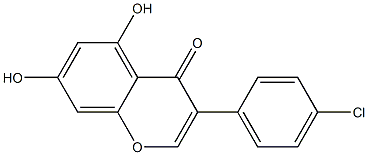 5,7-Dihydroxy-3-(4-chlorophenyl)-4H-1-benzopyran-4-one Struktur