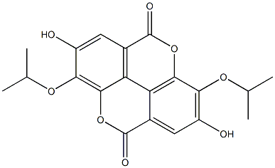 2,7-Dihydroxy-3,8-diisopropoxy[1]benzopyrano[5,4,3-cde][1]benzopyran-5,10-dione Struktur