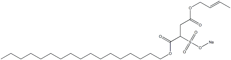 2-(Sodiosulfo)succinic acid 1-heptadecyl 4-(2-butenyl) ester Struktur