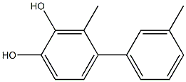 3-Methyl-4-(3-methylphenyl)benzene-1,2-diol Struktur