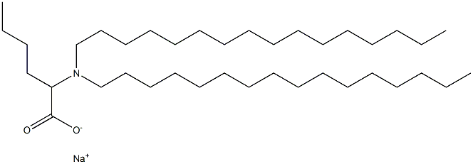 2-(Dihexadecylamino)hexanoic acid sodium salt Struktur