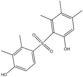 2,4'-Dihydroxy-2',3',4,5,6-pentamethyl[sulfonylbisbenzene] Struktur