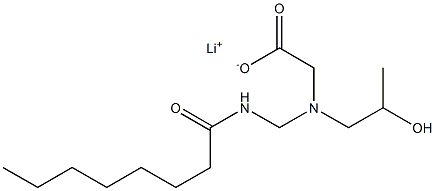 N-(2-Hydroxypropyl)-N-(octanoylaminomethyl)glycine lithium salt Struktur