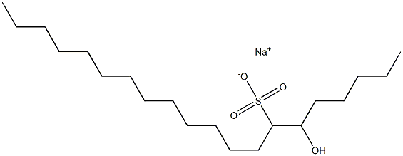 6-Hydroxyicosane-7-sulfonic acid sodium salt Struktur