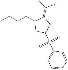 1-(1-Methylethylidene)-2-butyl-4-phenylsulfonylcyclopentane Struktur