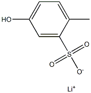 5-Hydroxy-2-methylbenzenesulfonic acid lithium salt Struktur