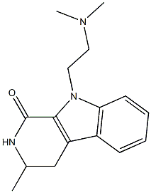 9-[2-(Dimethylamino)ethyl]-3,4-dihydro-3-methyl-9H-pyrido[3,4-b]indol-1(2H)-one Struktur