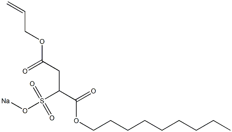 2-(Sodiosulfo)succinic acid 1-nonyl 4-(2-propenyl) ester Struktur